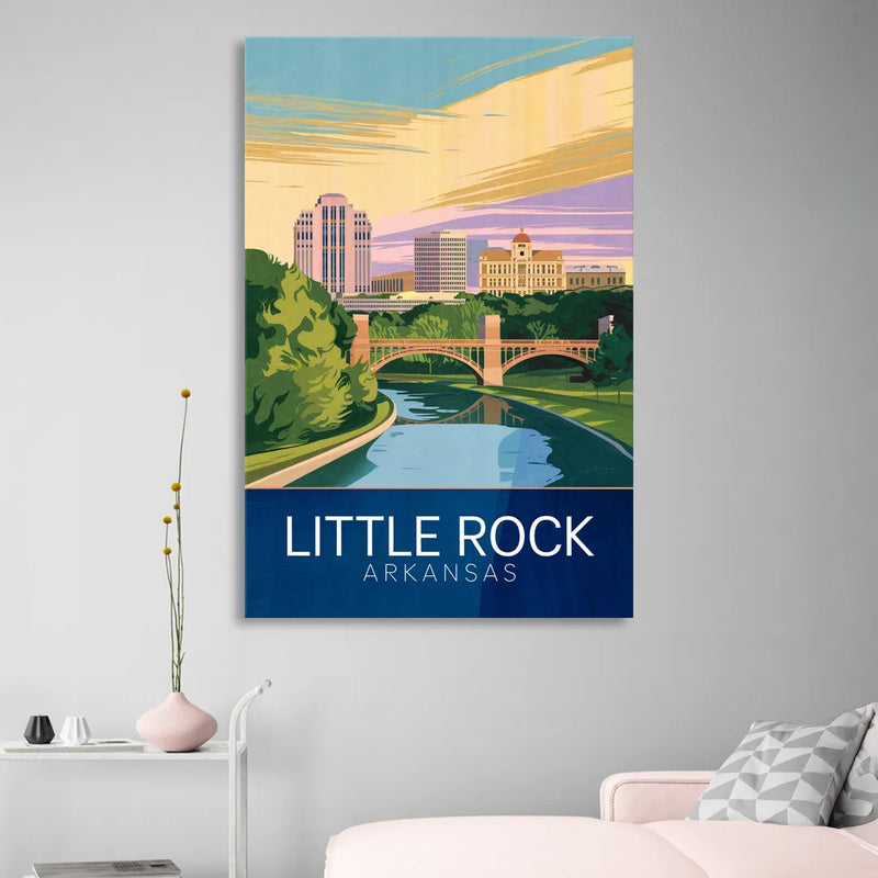 Little Rock Historic Landmarks Living Room - Canvas Wall Art