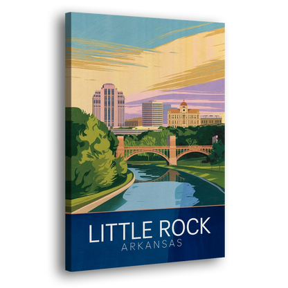 Little Rock Historic Landmarks Side - Canvas Wall Art