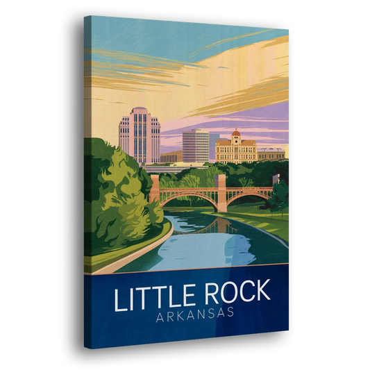 Little Rock Historic Landmarks Side - Canvas Wall Art