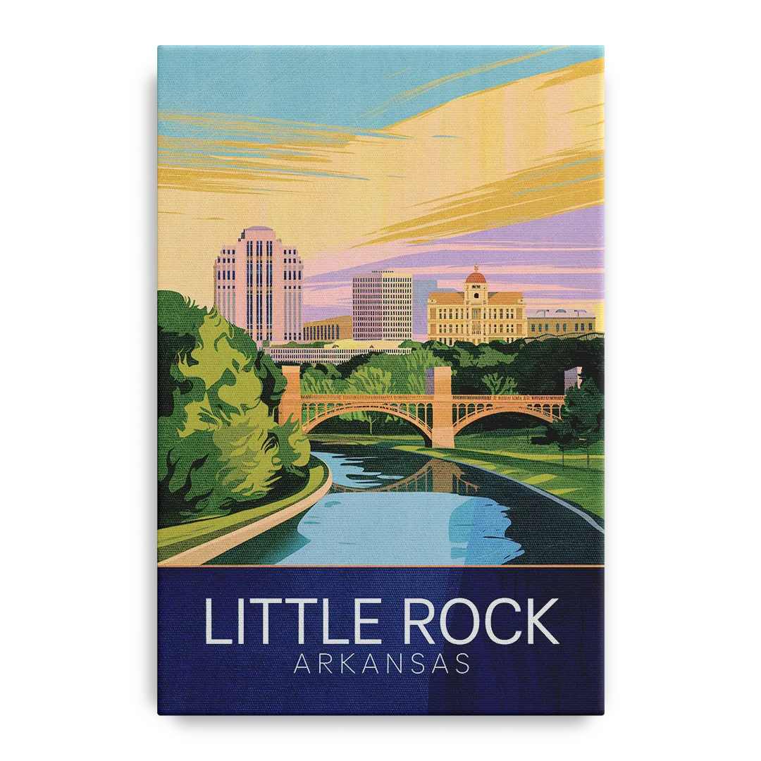Little Rock Historic Landmarks Front - Canvas Wall Art