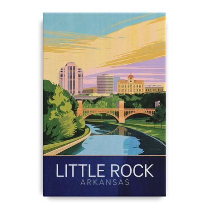 Little Rock Historic Landmarks Front - Canvas Wall Art