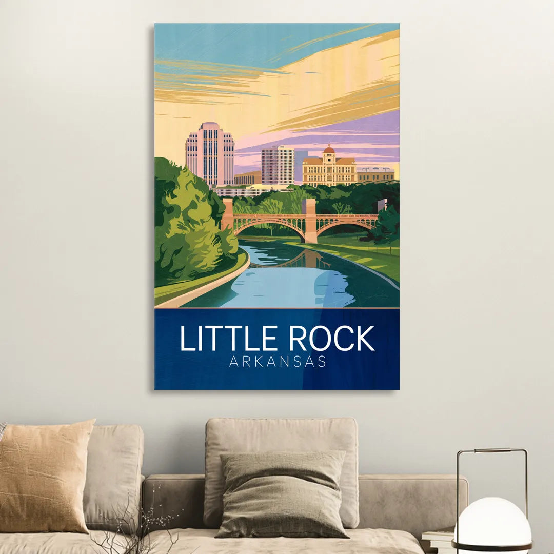 Little Rock Historic Landmarks Sitting Room - Canvas Wall Art