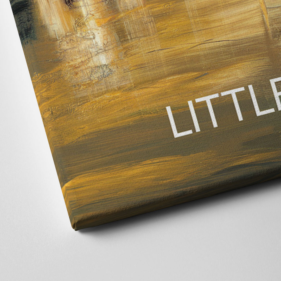 Little Rock Nighttime Skyline Canvas Close Up
