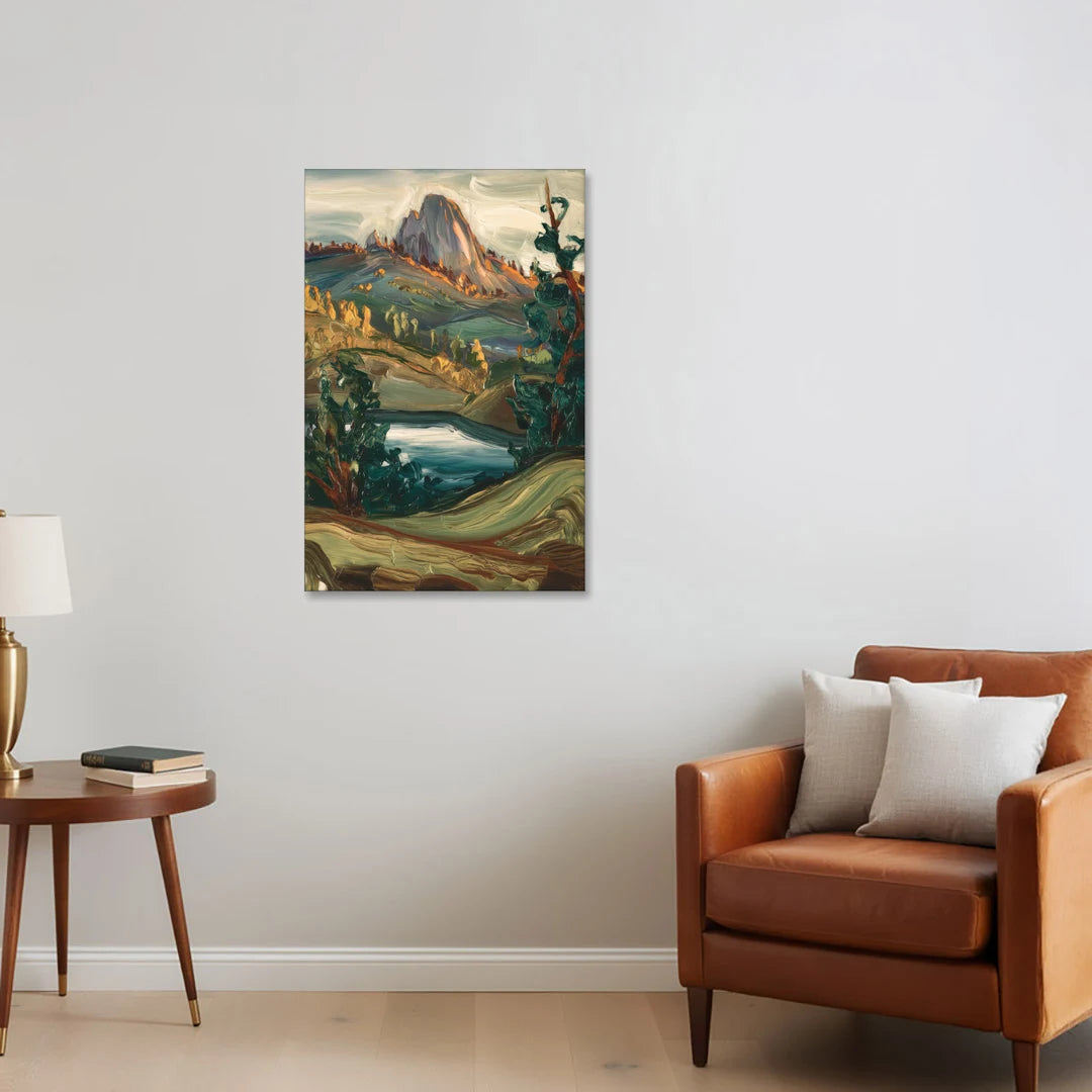 Little Rock Pinnacle Mountain - Canvas Wall Art - Sofa - 24x36