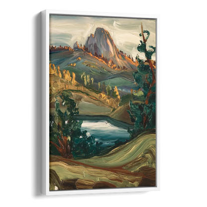 Little Rock Pinnacle Mountain Side - White Canvas Wall Art