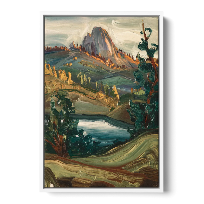 Little Rock Pinnacle Mountain Front - White Canvas Wall Art