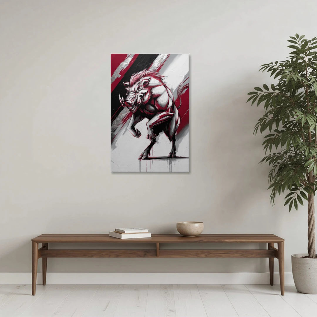 Little Rock Razorbacks Tribute - Canvas Wall Art - Coffee Table - 24x36