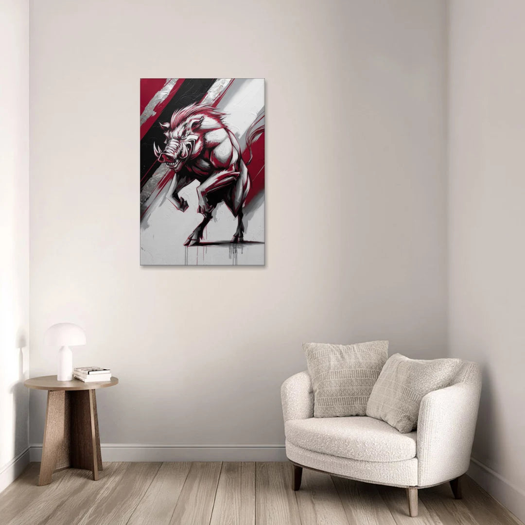 Little Rock Razorbacks Tribute - Canvas Wall Art - Sofa - 24x36