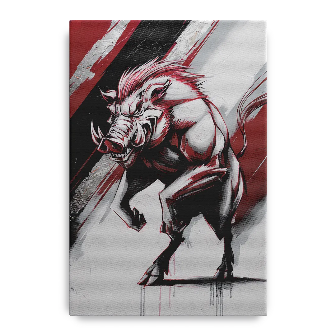 Little Rock Razorbacks Tribute Front - Canvas Wall Art