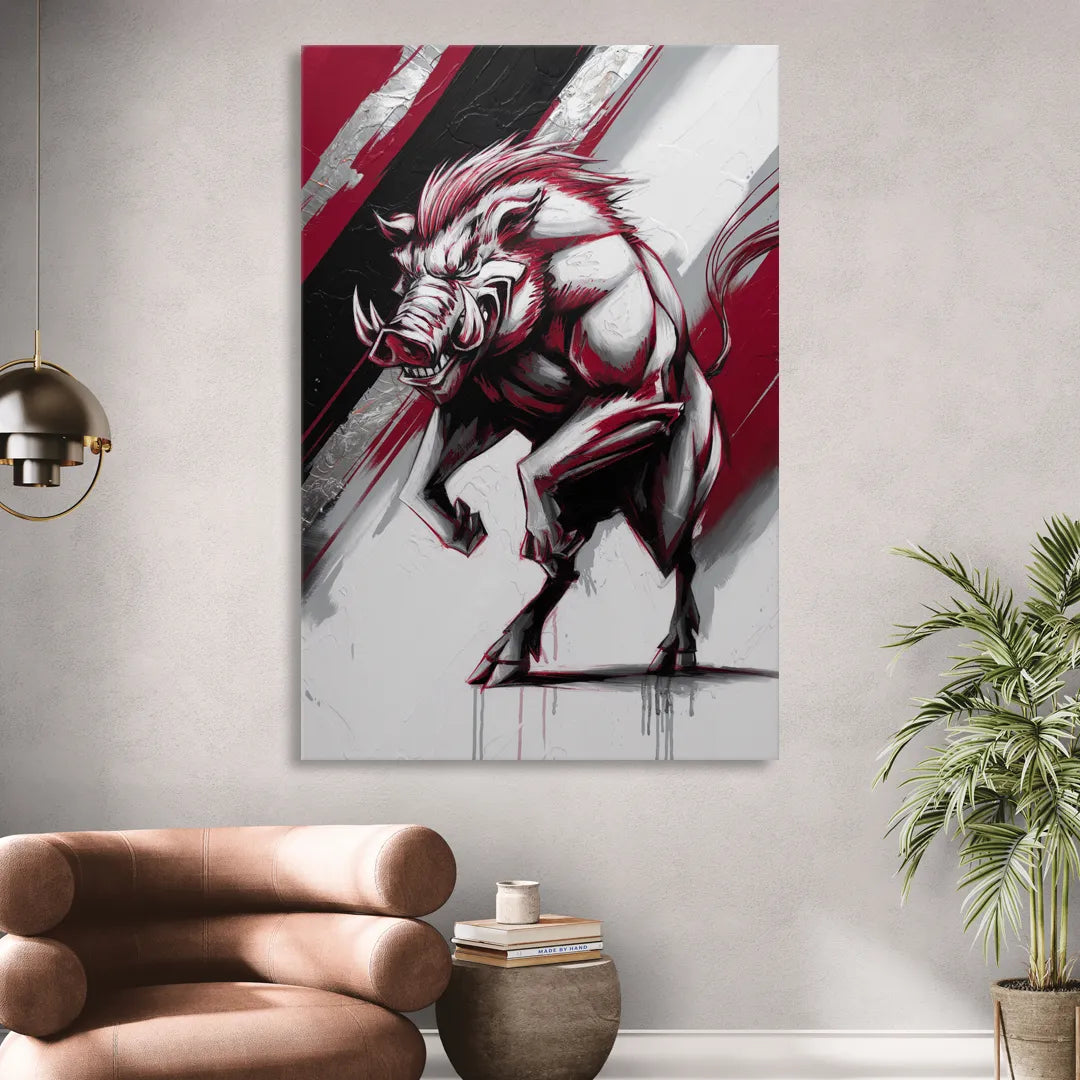 Little Rock Razorbacks Tribute Sitting Room - Canvas Wall Art