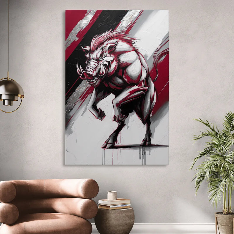 Little Rock Razorbacks Tribute Sitting Room - Canvas Wall Art