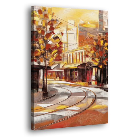 Little Rock River Market View - Canvas Wall Art - Side