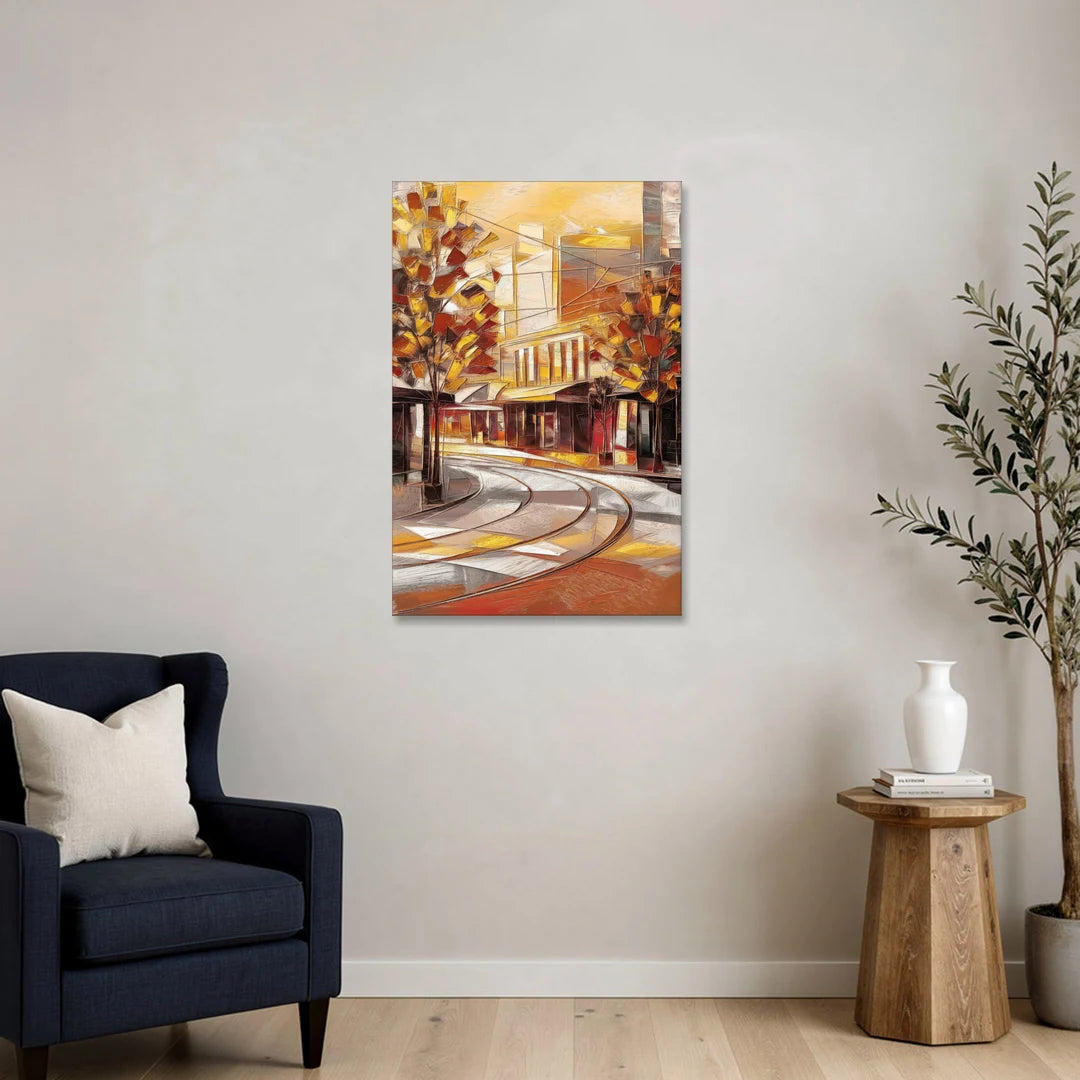 Little Rock River Market View - Canvas Wall Art - Sofa - 24x36