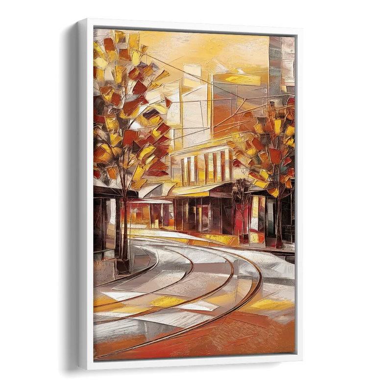 Little Rock River Market View Side - White Canvas Wall Art