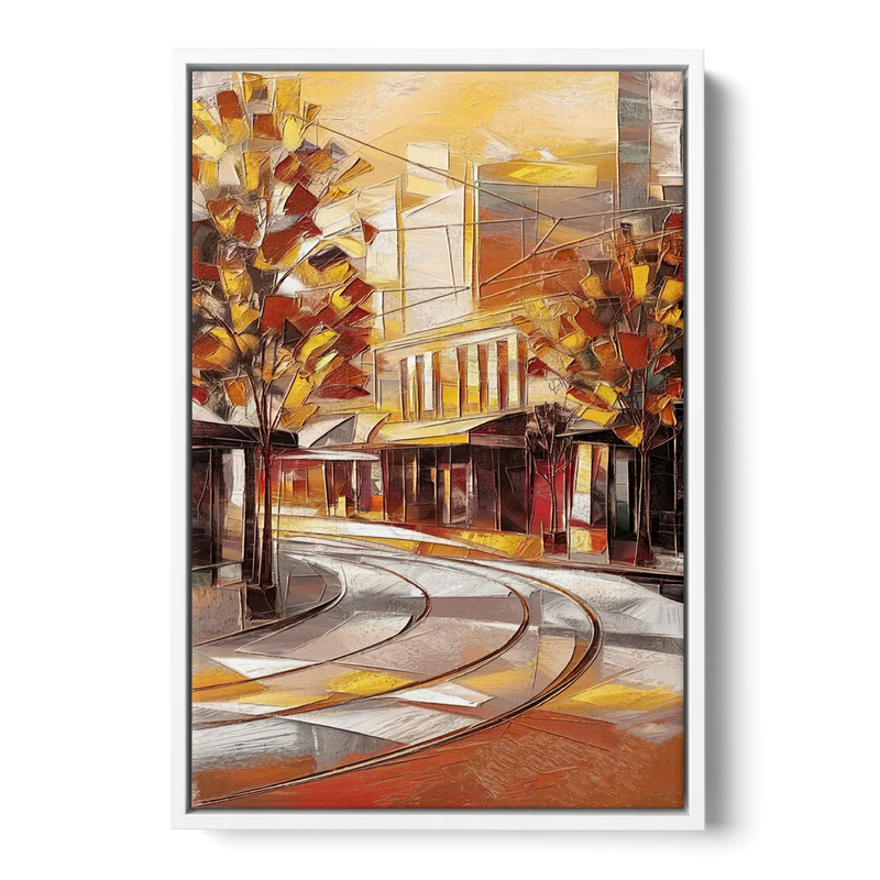 Little Rock River Market View Front - White Canvas Wall Art