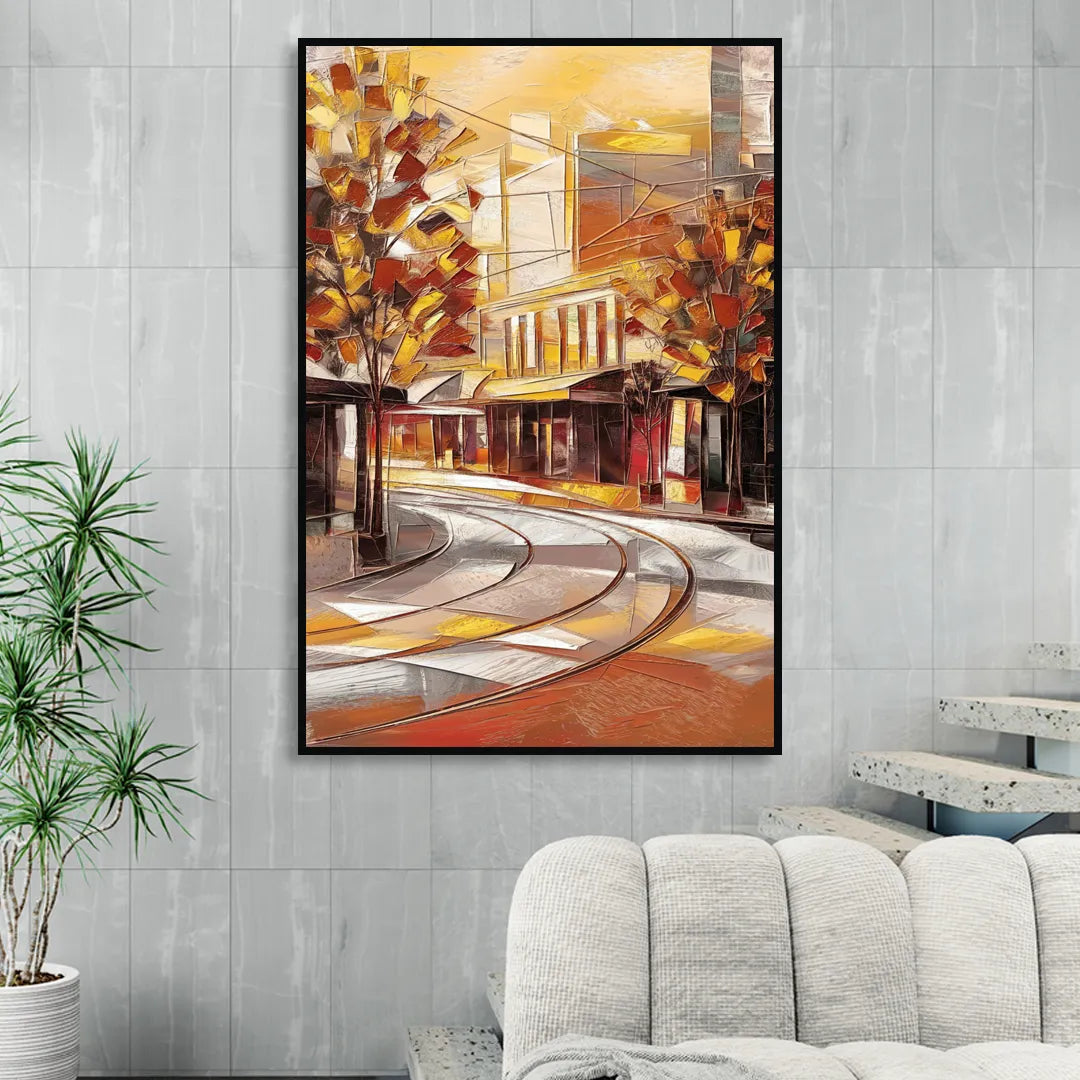 Little Rock River Market View Sitting Room - Black Canvas Wall Art