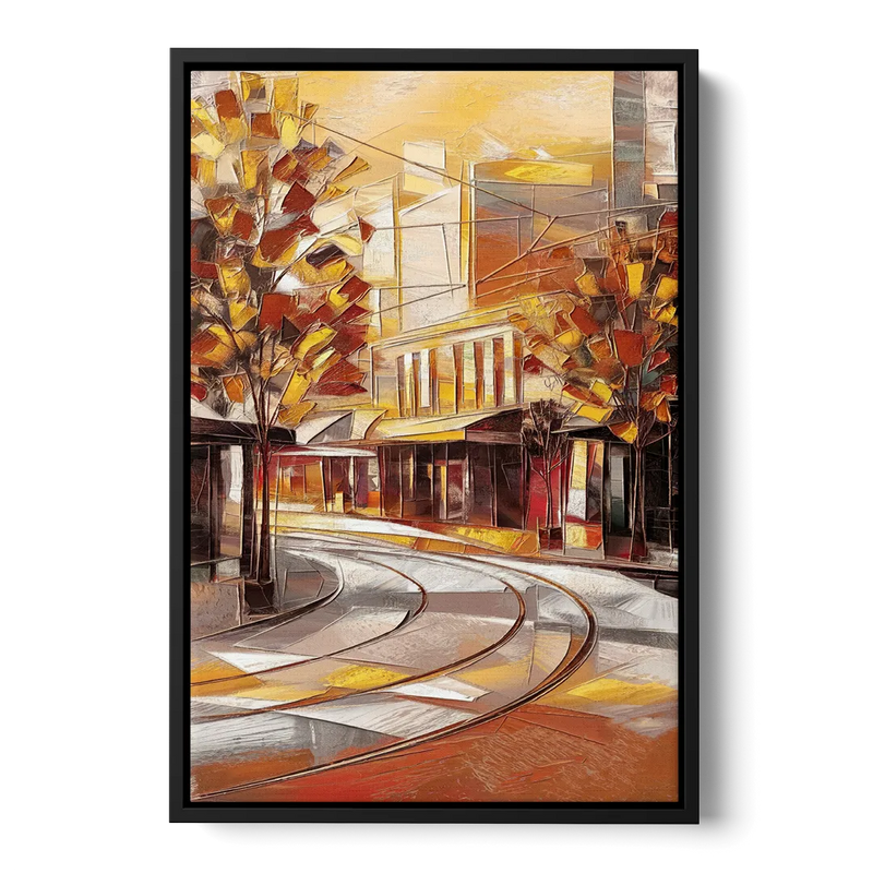 Little Rock River Market View Front - Black Canvas Wall Art