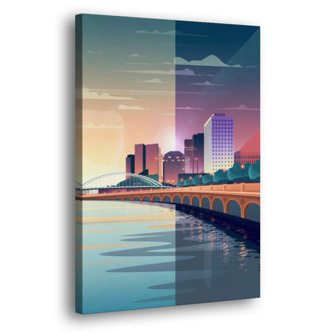Little Rock Scenic Riverfront - Canvas Wall Art - Side