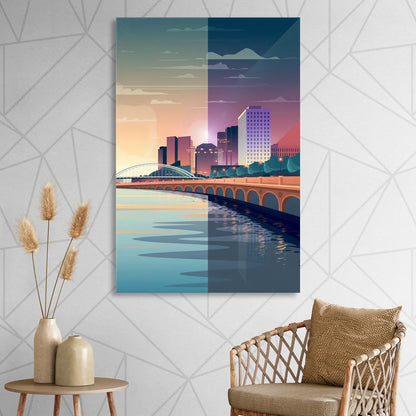 Little Rock Scenic Riverfront Sitting Room - Canvas Wall Art