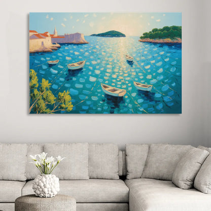 Lokrum Island Escape Living Room - Canvas Wall Art