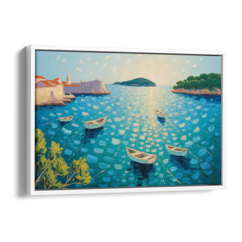 Lokrum Island Escape Side - White Canvas Wall Art