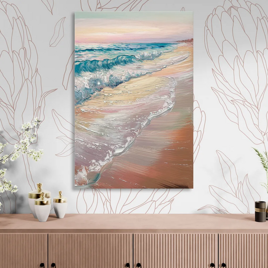 Long Beach California Ocean Waves Living Room - Canvas Wall Art