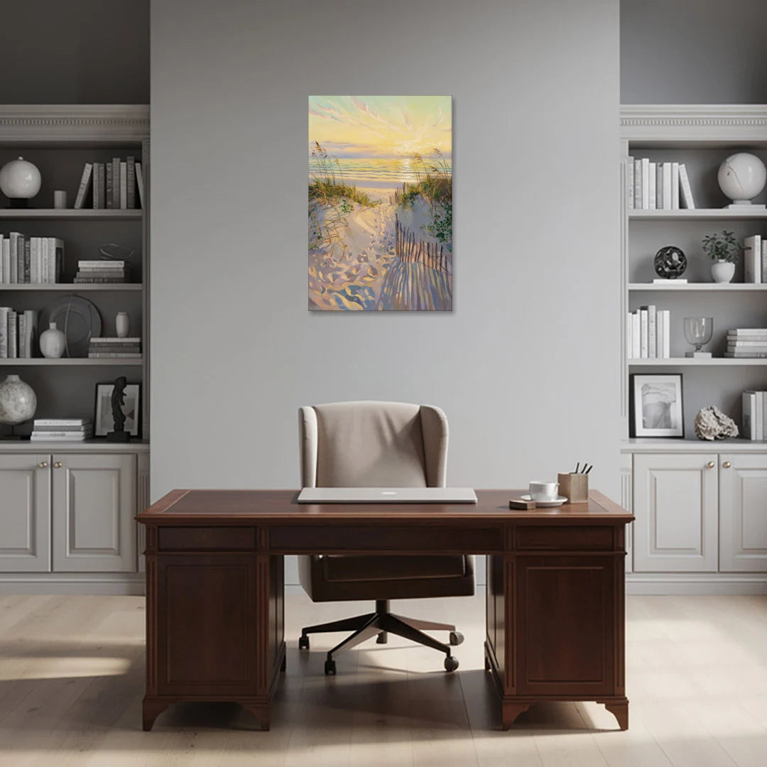 Long Beach Island Sunrise Glow - Canvas Wall Art - Office - 24x36