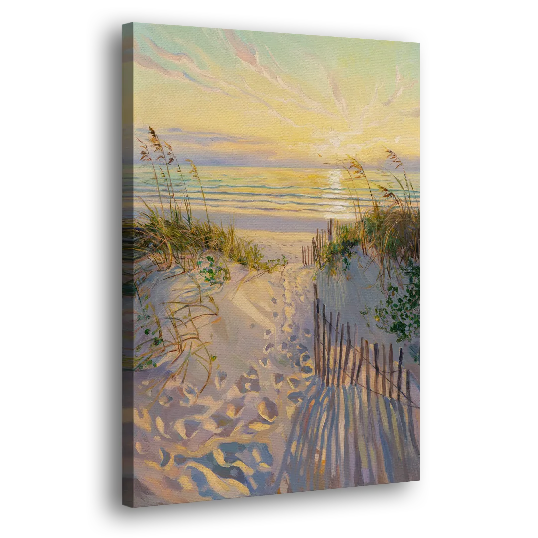 Long Beach Island Sunrise Glow Side - Canvas Wall Art