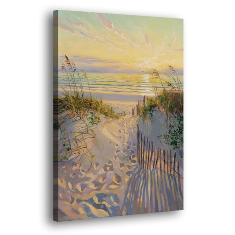 Long Beach Island Sunrise Glow - Canvas Wall Art