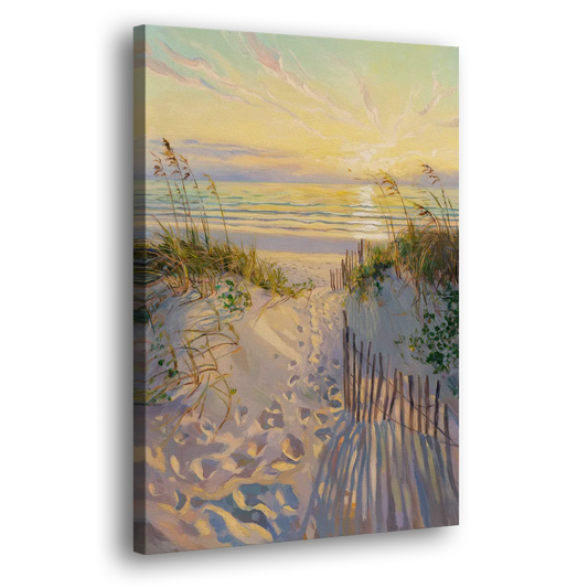 Long Beach Island Sunrise Glow Side - Canvas Wall Art