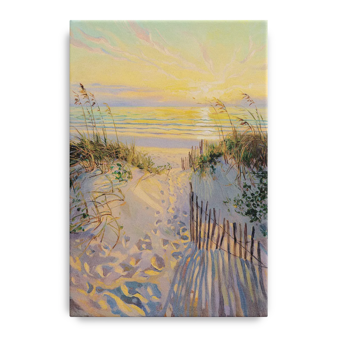 Long Beach Island Sunrise Glow Front - Canvas Wall Art