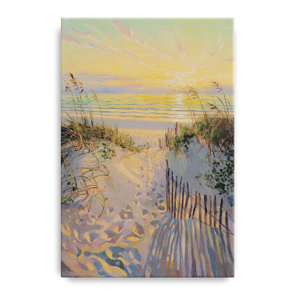 Long Beach Island Sunrise Glow Front - Canvas Wall Art