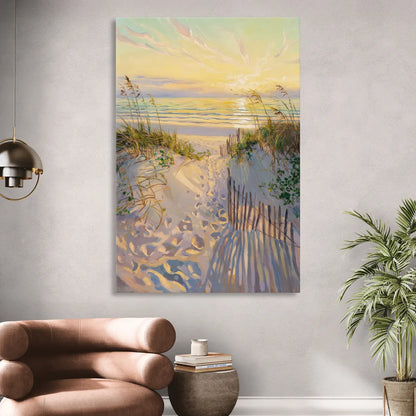 Long Beach Island Sunrise Glow Sitting Room - Canvas Wall Art