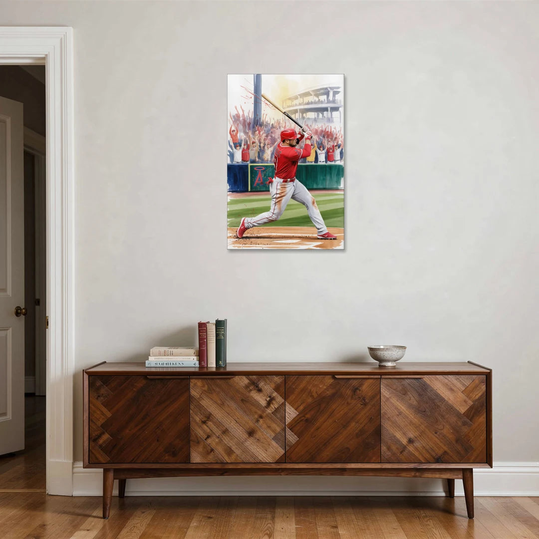 Los Angeles Angels Championship Game - Canvas Wall Art - Coffee Table - 24x36