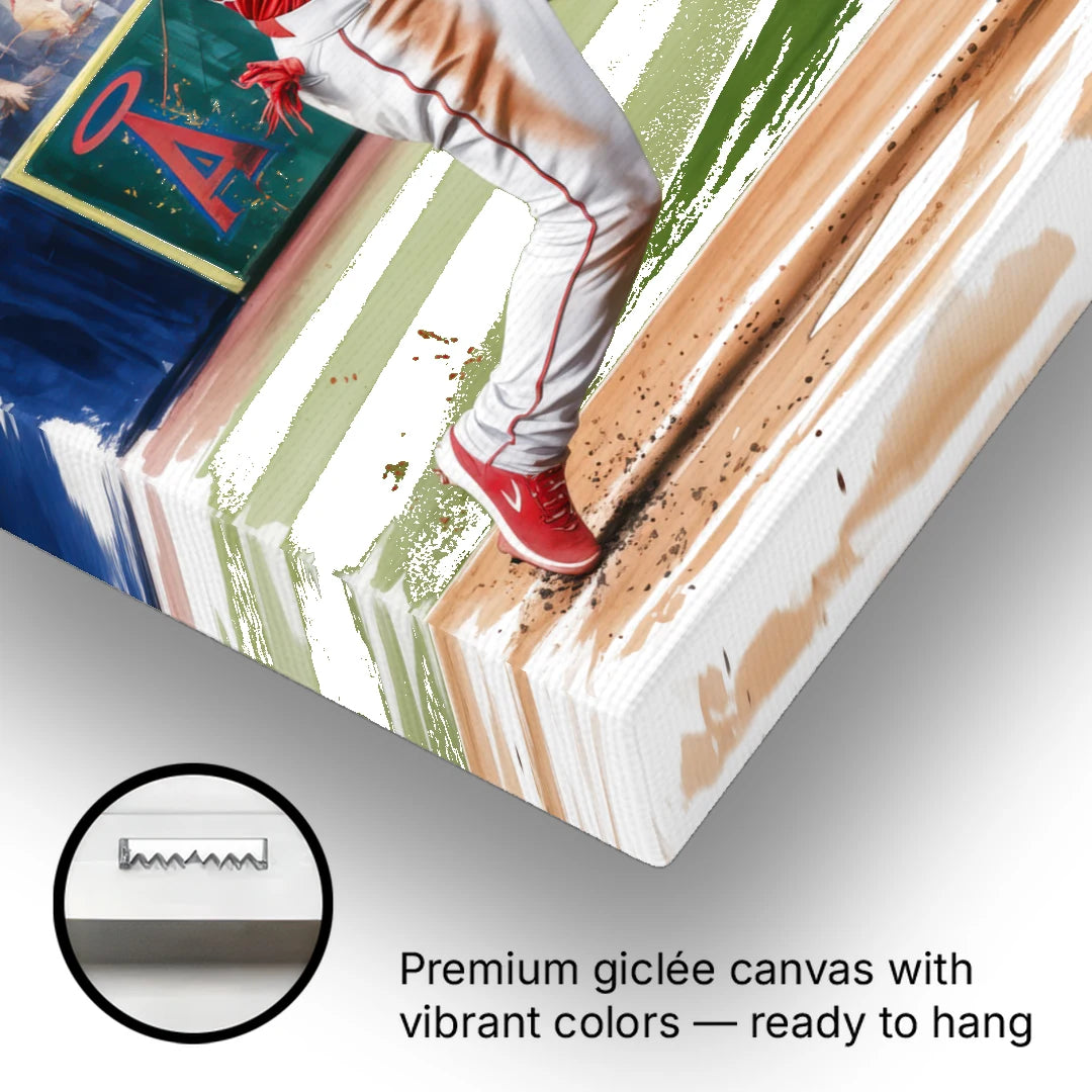 Los Angeles Angels Championship Game - Canvas Wall Art - Gallery Wrap Corner