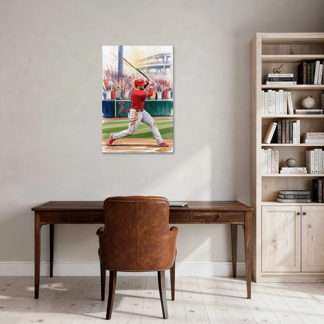 Los Angeles Angels Championship Game - Canvas Wall Art - Office - 24x36