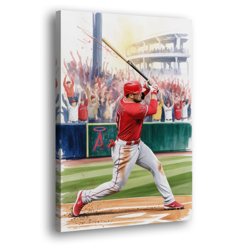 Los Angeles Angels Championship Game - Canvas Wall Art - Side