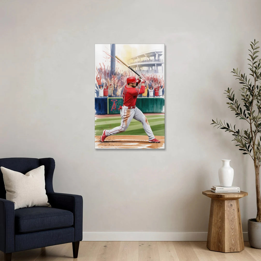 Los Angeles Angels Championship Game - Canvas Wall Art - Sofa - 24x36