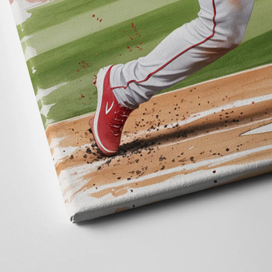 Los Angeles Angels Championship Game Canvas Close Up