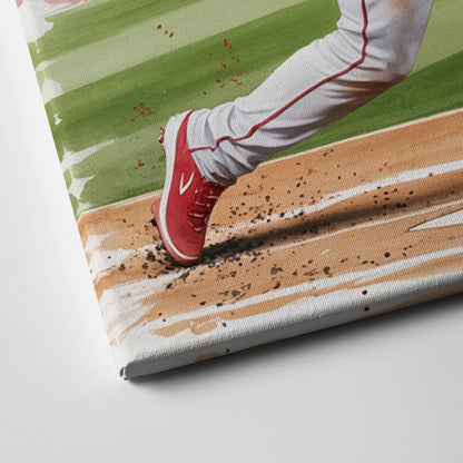 Los Angeles Angels Championship Game Canvas Close Up