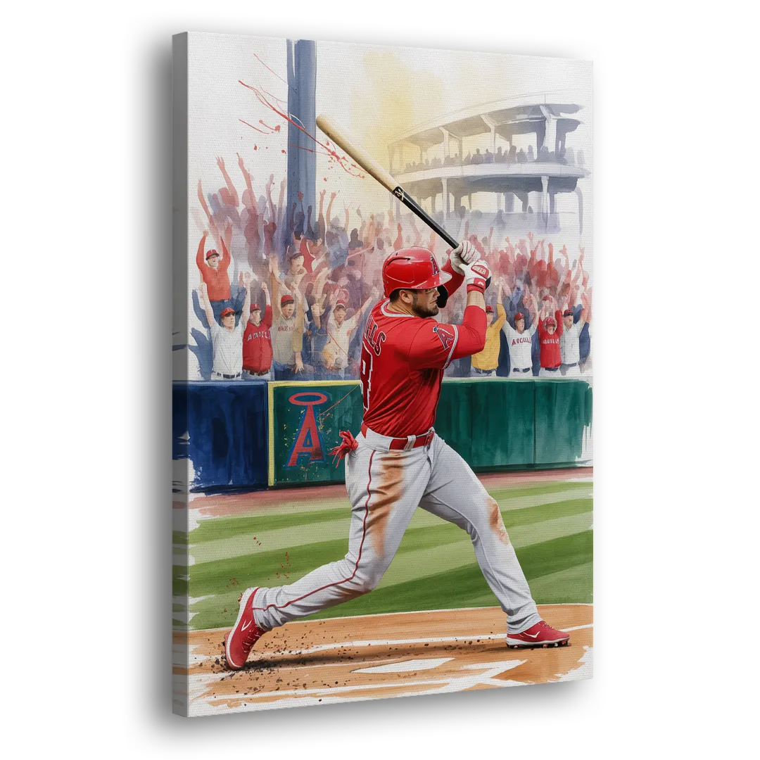 Los Angeles Angels Championship Game Side - Canvas Wall Art