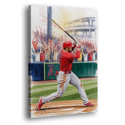 Los Angeles Angels Championship Game Side - Canvas Wall Art