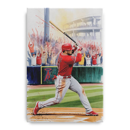 Los Angeles Angels Championship Game Front - Canvas Wall Art