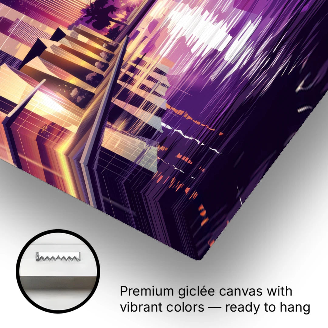 Los Angeles Art District - Canvas Wall Art - Gallery Wrap Corner