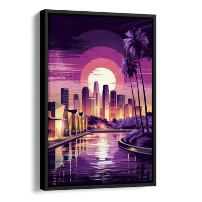 Los Angeles Art District Side - Black Canvas Wall Art