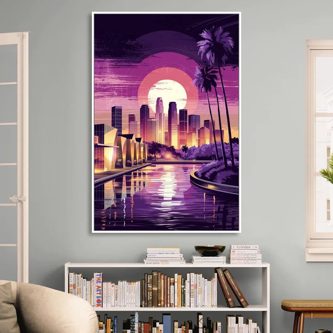 Los Angeles Art District Sitting Room - White Canvas Wall Art