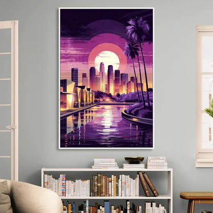 Los Angeles Art District Sitting Room - White Canvas Wall Art