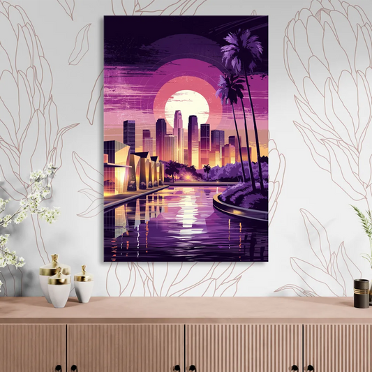Los Angeles Art District Living Room - Canvas Wall Art