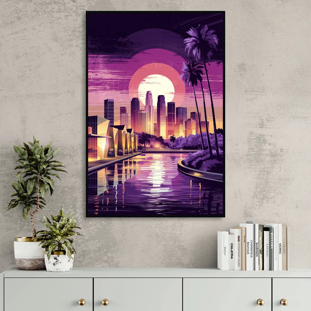 Los Angeles Art District Sitting Room - Black Canvas Wall Art