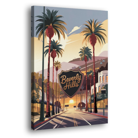 Los Angeles Beverly Hills Charm - Canvas Wall Art - Side